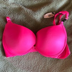 NEON PINK PUSH-UP BRA